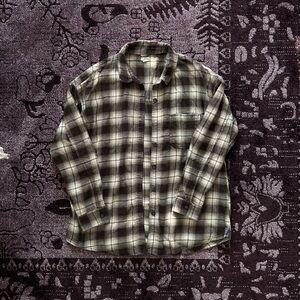 Garage oversized brown flannel